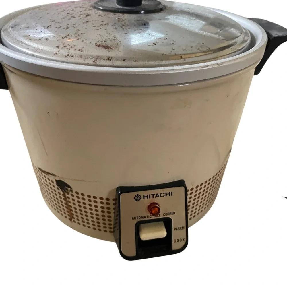 Vintage Hitachi‎ RD 405F Automatic Rice Cooker Steamer Beige 120V